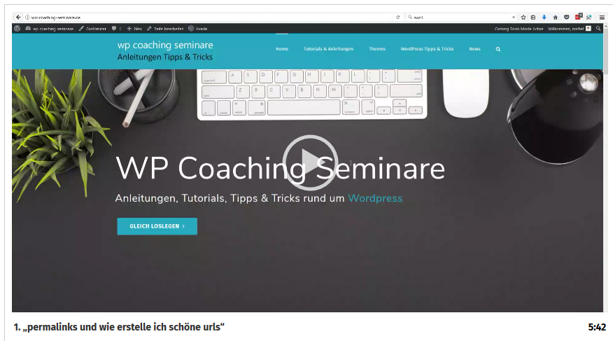 Wordpress Permalinks – schoene URLs erstellen – wp coaching seminare