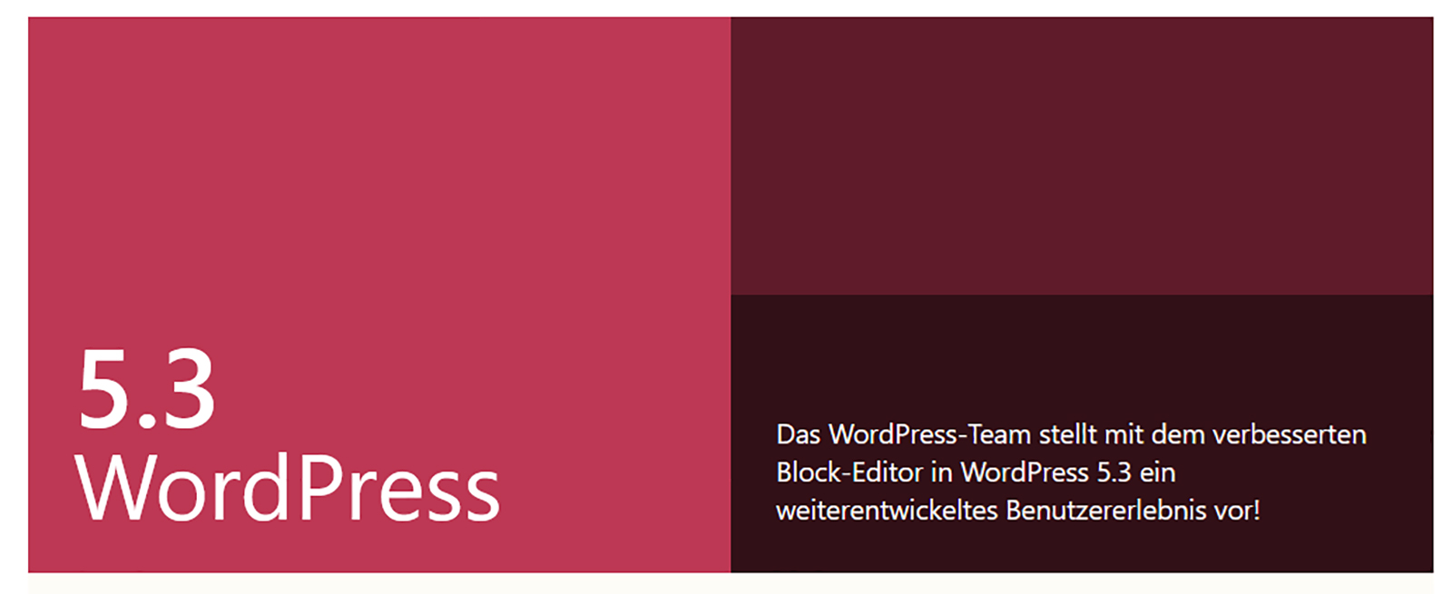 wordpress-5.3. veröffentlicht